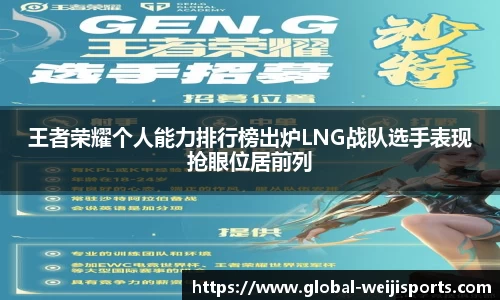 王者荣耀个人能力排行榜出炉LNG战队选手表现抢眼位居前列